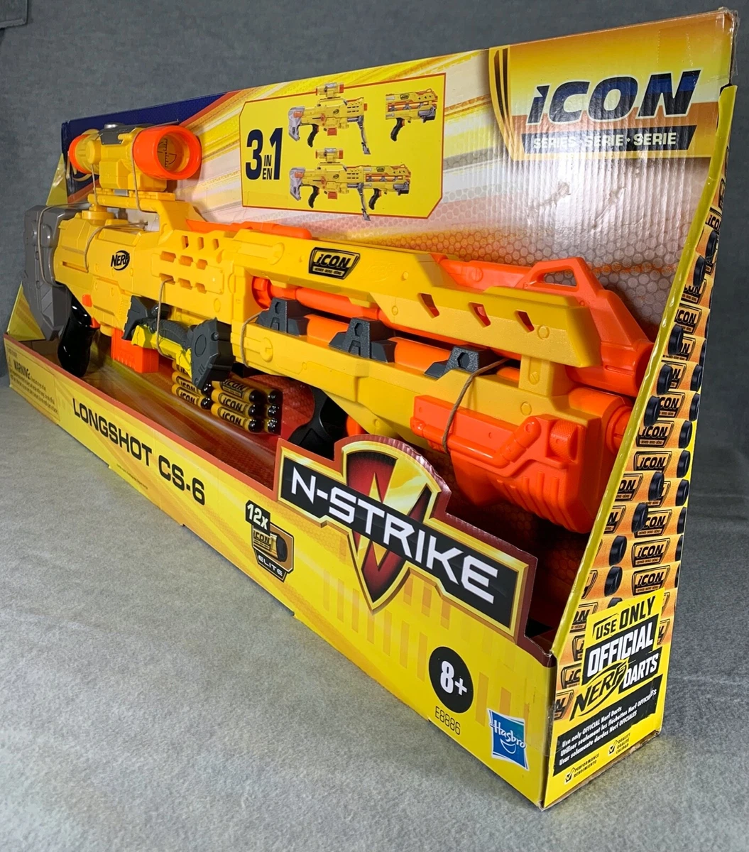 NEW NERF N-Strike Icon Series 3in1 Sniper Longshot CS-6 Toy Blaster  630509937714