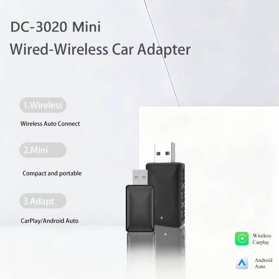 - Senza marca/Generico - - Adattatore CarPlay Wireless Android Auto USB Type-c 2in1 Dongle Senza Fili Univ. - Miniatura 7