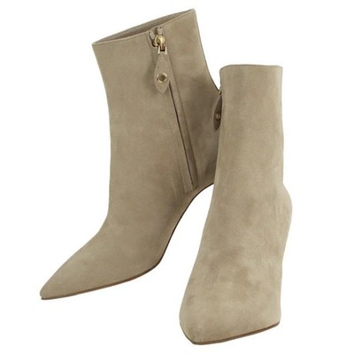 Auth LOUIS VUITTON Short boots Ultimate Line Suede 1A950H Beige 34.5 size Women