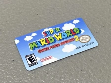 Super Mario World (Nintendo Gameboy Advance) Replacement Label