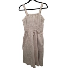 Universal Thread Women's Beige Sleeveless Midi Dress Adjustable Straps  Smocked