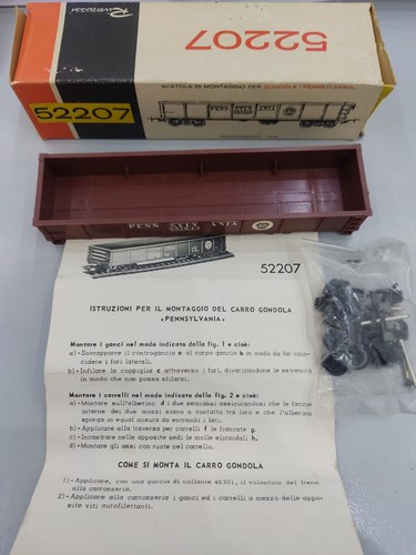 Rivarossi 52207 Carro Gondola Pennsylvania 1963  BOX Originale Scatola Montaggio | Condition: Usato