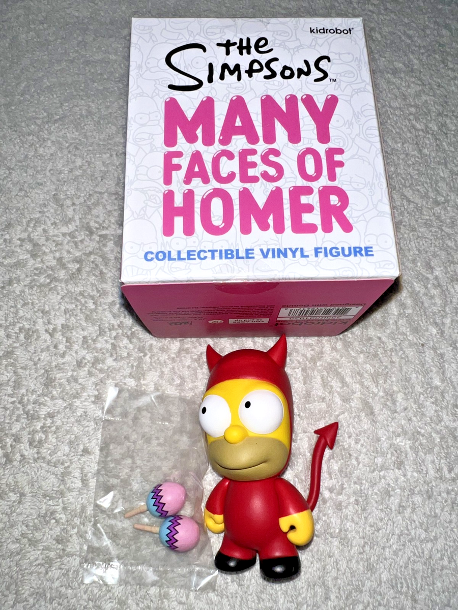 KIDROBOT THE SIMPSONS MANY FACES OF HOMER ANGEL & DEVIL VINYL