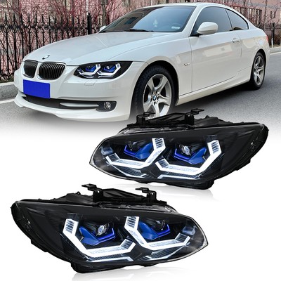 LED Headlights For BMW 3 Series E92 E93 Coupe 2-Door 2010-2013 Head Lamps Pair