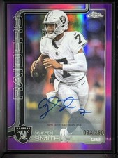 2025 Topps Chrome - Chrome Autographs Pink Refractor #BA-GS Geno Smith /250 Auto
