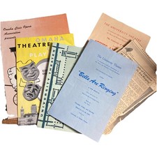Vtg 1959-60 Playbills Omaha 5pc Lot Civic Opera University Theatre Liar Oklahoma