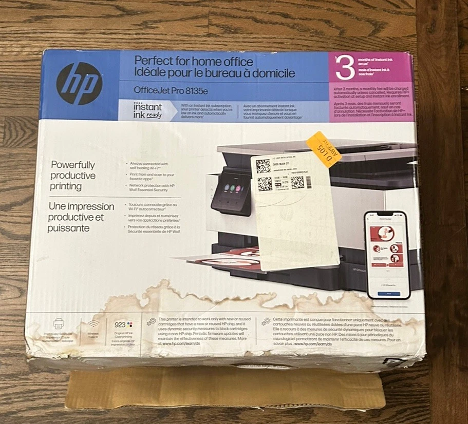 HP OfficeJet Pro 8135e Wireless All-in-One Printer - New - Open Box - Image 2 of 4
