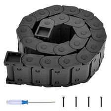 1Pcs Plastic Drag Chain Cable Carrier, 25 X 57Mm Cable Chain 39.37'' Long, Fully