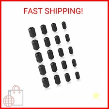 Ferrite Ring Core Black RFI EMI Noise Suppressor Cable Clip-20Pcs
