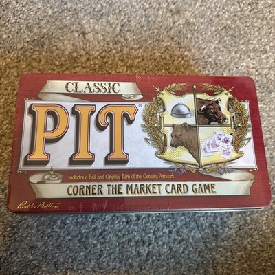 Classic PIT Corner the Market Card Game with Bell in Tin Box New Sealed