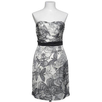 H&M, Cocktailkleid, Größe: 38, Weiß/Schwarz/Grau #gke