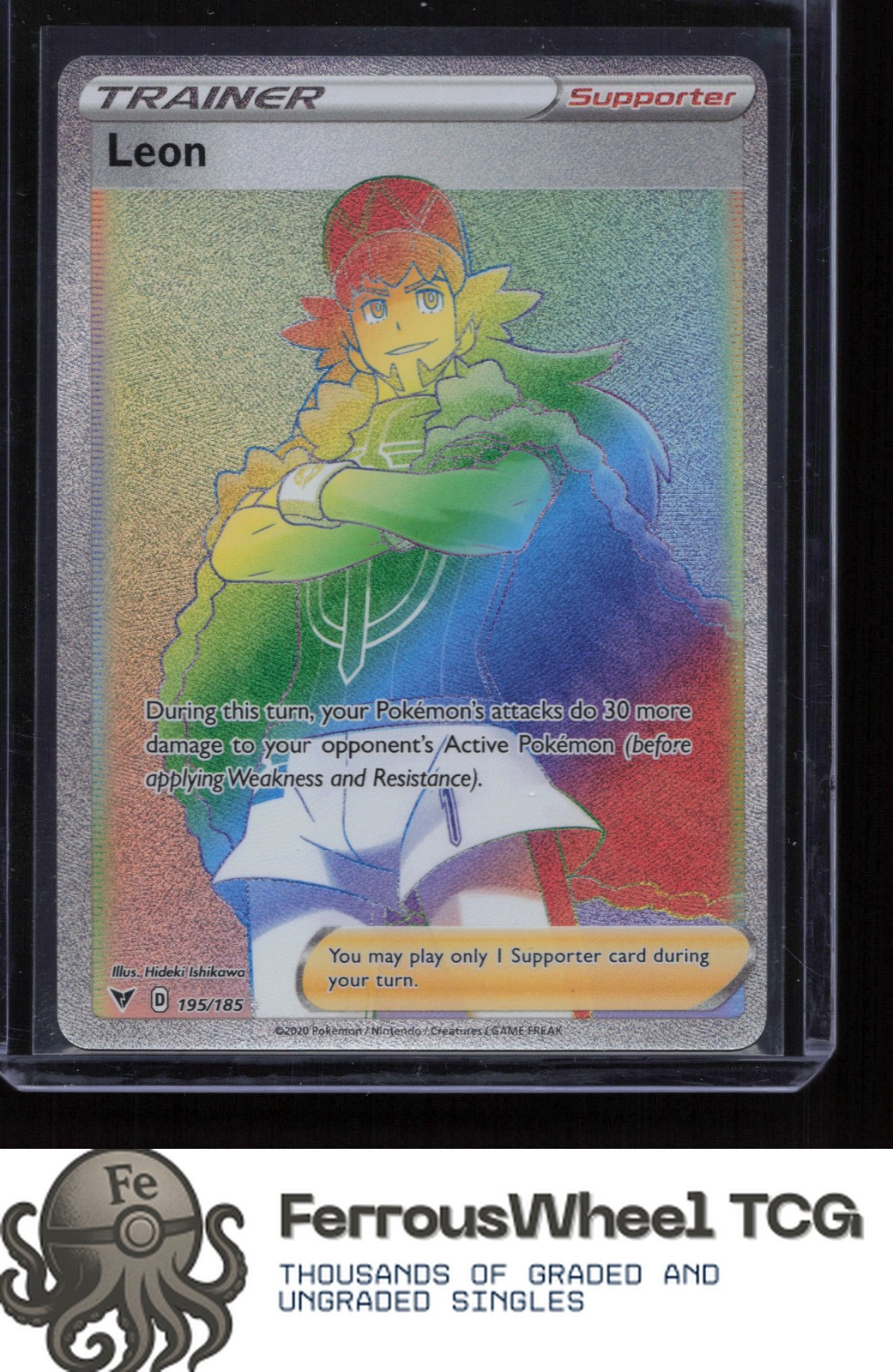 Leon (Secret) 195/185 - SWSH04: Vivid Voltage - (NM)