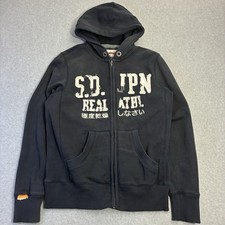 Superdry Real S.D. IPN Zip Hoodie Men  s Medium Black Double Blacklabel