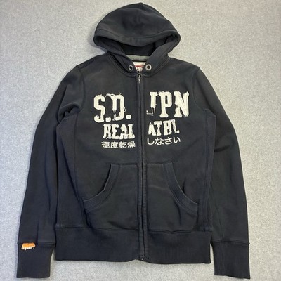 Superdry Real S.D. IPN Zip Hoodie Men s Medium Black Double Blacklabel 