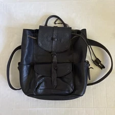 Will Leather Goods Explorer Black Backpack Women's Vintage