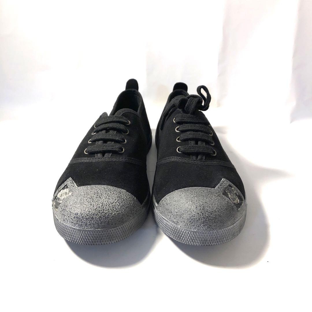 Chanel Sneakers Shoes Black X Gray Suede With Logo Size 35 US About5 For Women thumbnail 18