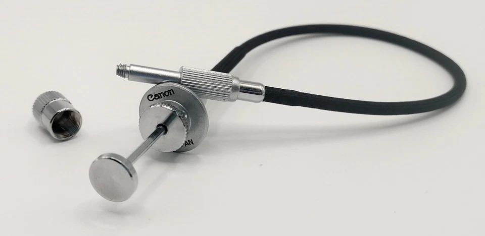 SSR ✨MINT✨ Canon Old Logo Shutter Release w/ Adapter From JAPAN - Image 4 of 4