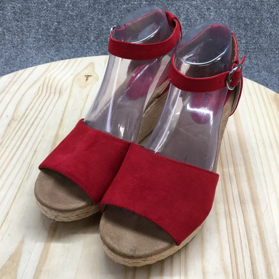 Sandalias Style & Co. Mujer 9.5 M Seleeney Correa Tobillo Alpargata Cuña Roja NUEVAS Foto 3 de 4