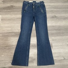 Pilcro Anthropologie LetterPress Size 26 High Rise Trouser Bootcut Button Fly