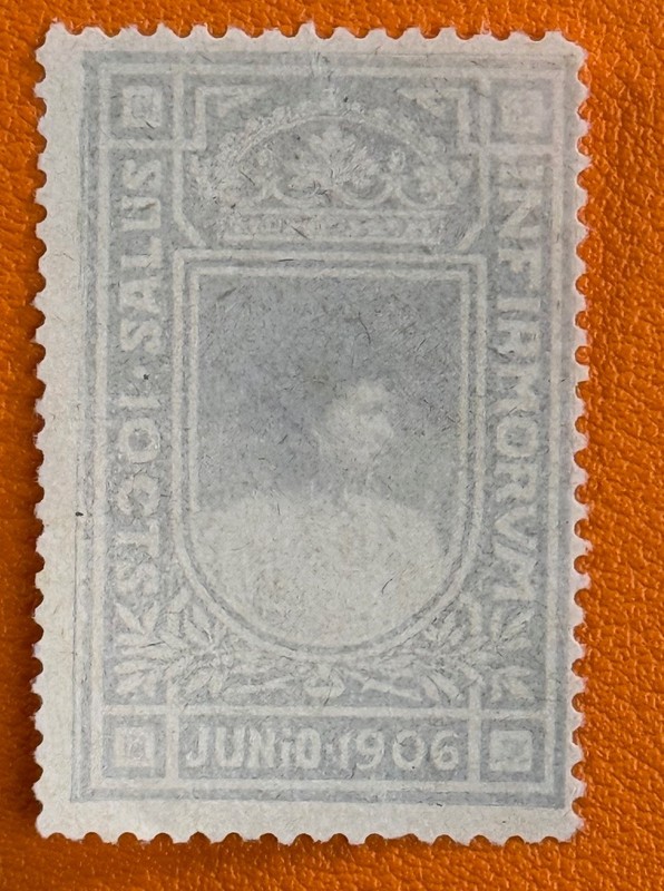 1906 Spain Christmas Seal Tuberculosis TB Cinderella Sanatorium Sanitarium