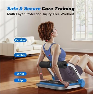 MERACH Ab Machine for Home Gym Adjustable Ab Trainer with 3 Resistance Levels