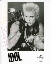 Billy Idol Vintage 90's 8X10 Photo Hand Signed Autographed JSA COA