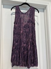 Urban Outfitters Purple Boho Mini Dress with Paisley Print Size Small