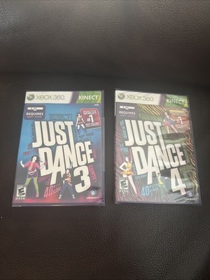 Just Dance 3 & 4 (Microsoft Xbox 360) by Ubisoft, Factory sealed Brand New
