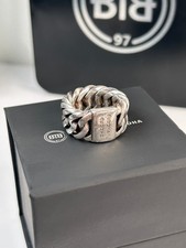 Buddha to Buddha Ring Chain Big 925 Sterling Silber Massiv Gr. 19