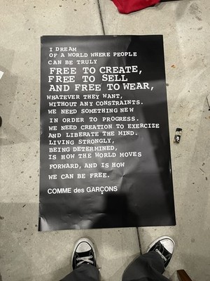 Comme des Garcons CDG Poster Print Ad 2026