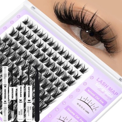 Lash Clusters Kit Wispy Lash Clusters Cluster Eyelash Extensions 10-18mm Lash...