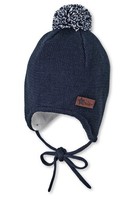 Sterntaler Jungen MüTze Mit Bommel & Ohrenklappen GefüTtert Gr. 43 Marine