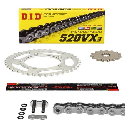 DID VX3 Kettensatz Kawasaki ZX6R Ninja 636 ZX636C 2005, X-Ring Nietschloss ZX-6R