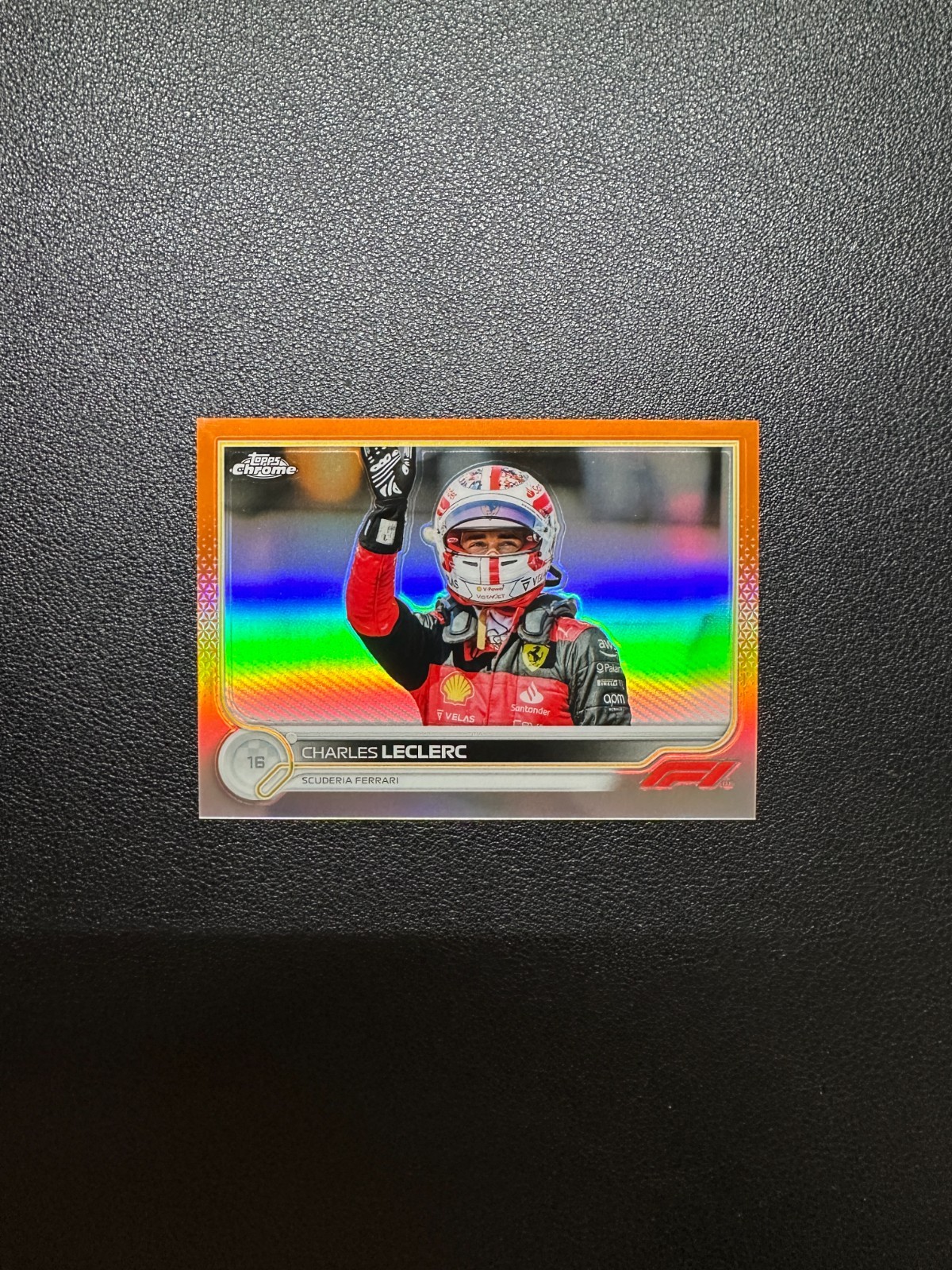2022 Topps Chrome F1 Charles Leclerc Orange Refractor /25