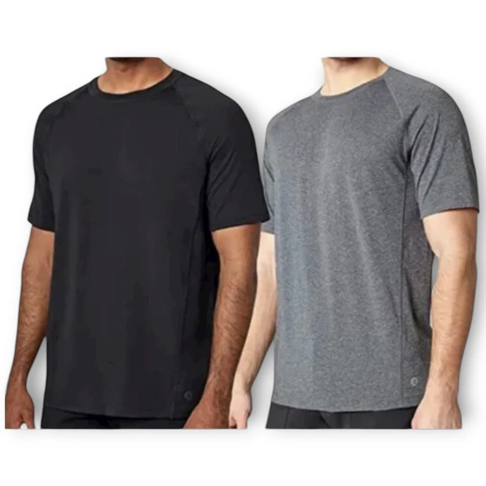 Paquete de 2 camisetas Mondetta Performance para hombre nuevas con etiquetas - negras y grises brezo - talla XL Foto 3 de 4