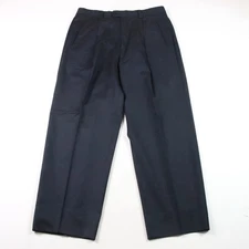 Zanella 33x29 Blue Italy Robert Pleated Front 100% Wool Mens Dress Pants