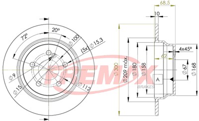 Remax BD-0413 Brake Disc for Mercedes-Benz