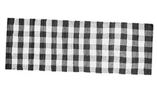  Cotton Reversible Area Runner Rug 2' x 6' for Bedroom 2 Feet x 6 Feet Black