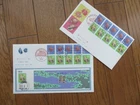 Japan Stamp First Day Cover U-pane Shell 2 Covers (ゆうペーン 貝) 1988