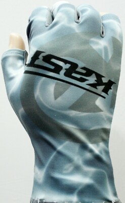 Kast Extreme Fishing Gear Inferno Sun Gloves Size Medium Blue/Grey NWT in OP