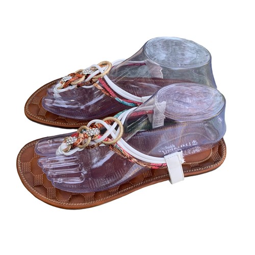 Patrizia By Spring Step Gadelina Braided Multicolor T Strap Sandal 8.5 READ - Picture 3 of 8