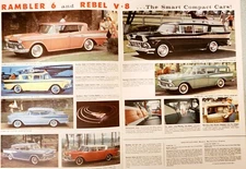 1959 AMC Rambler Full Line Brochure Fold Out - Excellent Condition