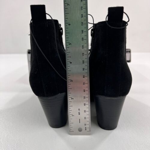 Dolce Vita Women's Shoes 6.5 Collyns Block Heel Short Bootie Black Faux Suede - Picture 4 of 6