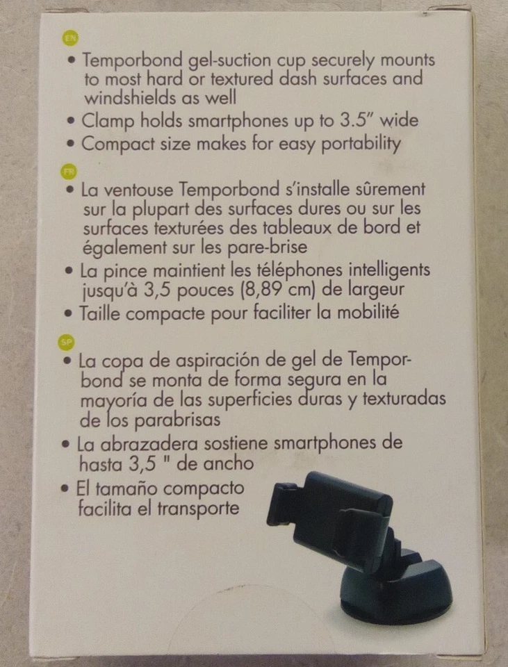 BT Basics от Bracketron SqueezeDash зажим для приборной панели/окна крепление для сотовых телефонов НОВОЕ - Изображение 2 из 2