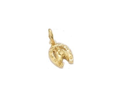 Pendentif Fer à Cheval Porte-bonheur Plaqué Or 18 Carats - Garantie 10 Ans, Neuf Avec étiquettes