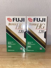 Fuji VHS Super HG 120 Video Cassette Factory Sealed Qty 2