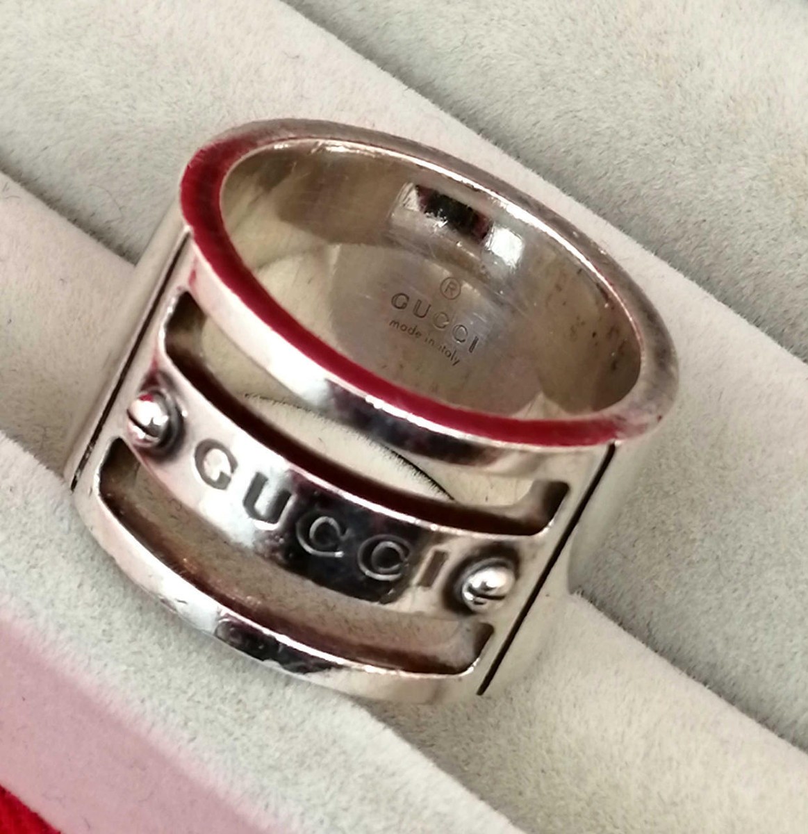 GUCCI シルバー925 ロゴリング 税込) branded logo G シルバー925 リング・指輪 19.5号 ブラン
