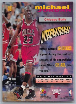 Basketball Jordan 93 Finals Stats 1993-94 MICHAEL JORDAN Topps