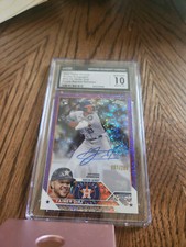 2023 Topps Chrome Rookie Autographs Yainer Diaz Purple Speckle Refractor CGC 10 