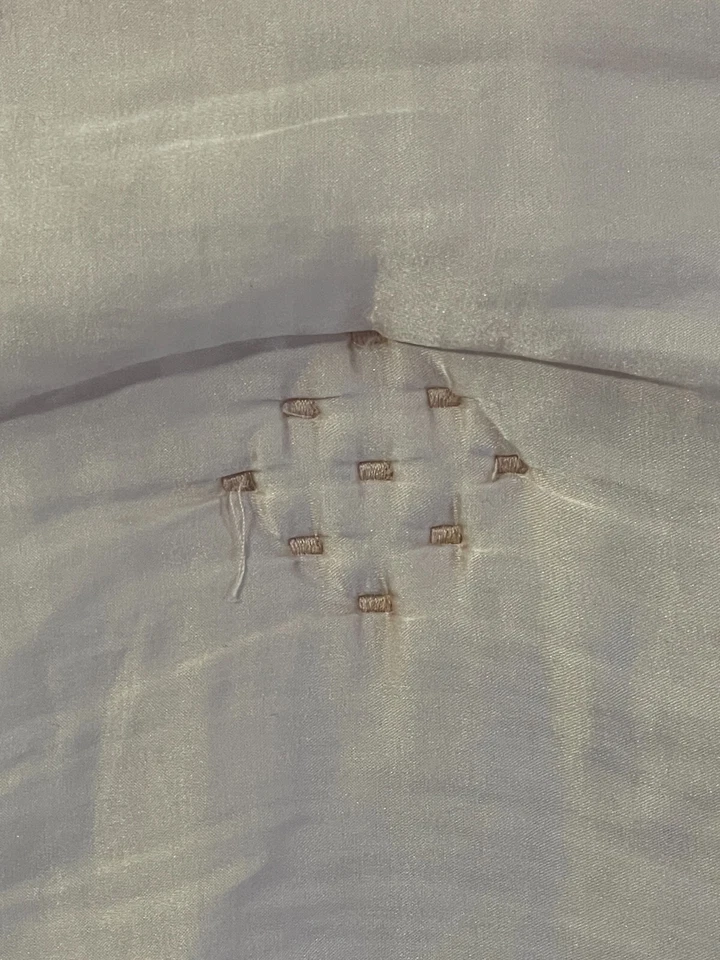 West Elm Pillow Case Set of 2 Beige Pink Textured Square 26x26 - Image 4 of 4